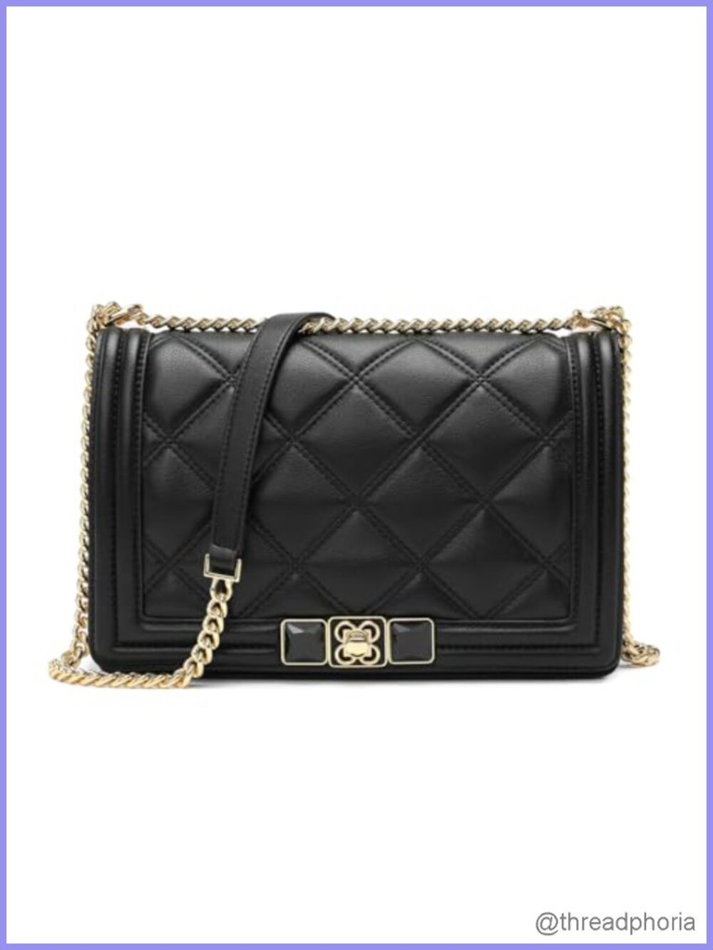 Genuine Leather Shoulder Bag with Zipper, Hand-Stitched, Three-Pocket Design